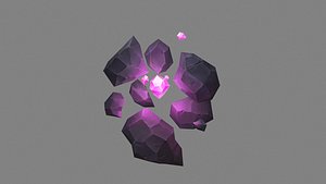 3D Amethyst - cartoon magic stone