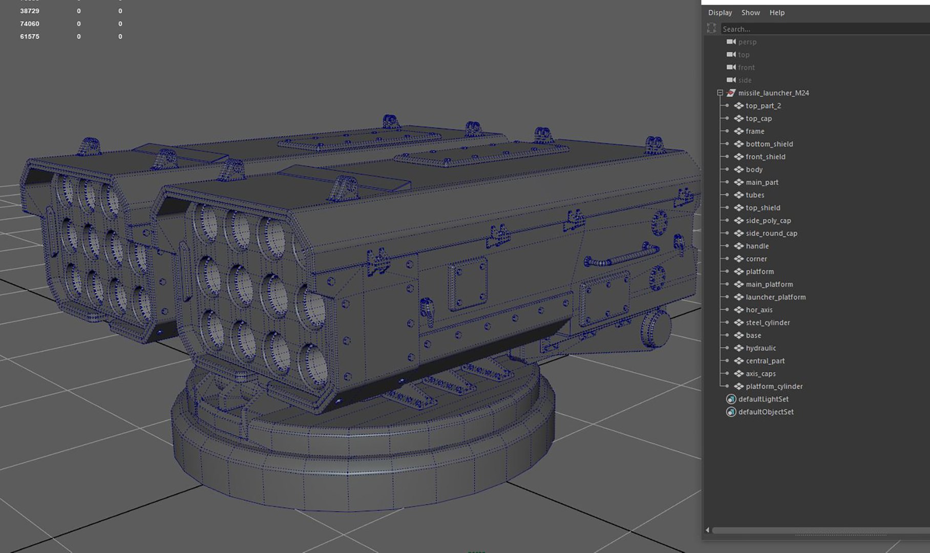 Sci-fi missile launcher M-24 model - TurboSquid 2122707