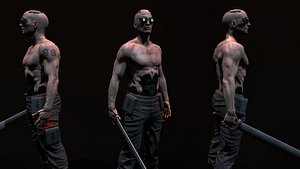 cyberpunk male 3D