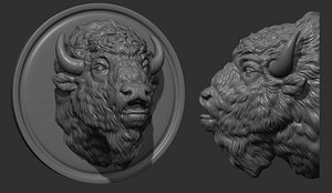 Bison moo head
