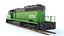 3D locomotive emd sd40-2 burlington