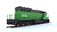 3D locomotive emd sd40-2 burlington