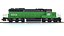 3D locomotive emd sd40-2 burlington