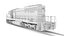 3D locomotive emd sd40-2 burlington