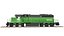 3D locomotive emd sd40-2 burlington