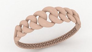 3D Bracelet 003 - cuban Bangle -Printable