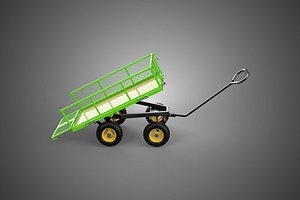 TIPPING TILTED FOLDING TRAILER TROLLEY DUMP WHEELBARROW CARRIER