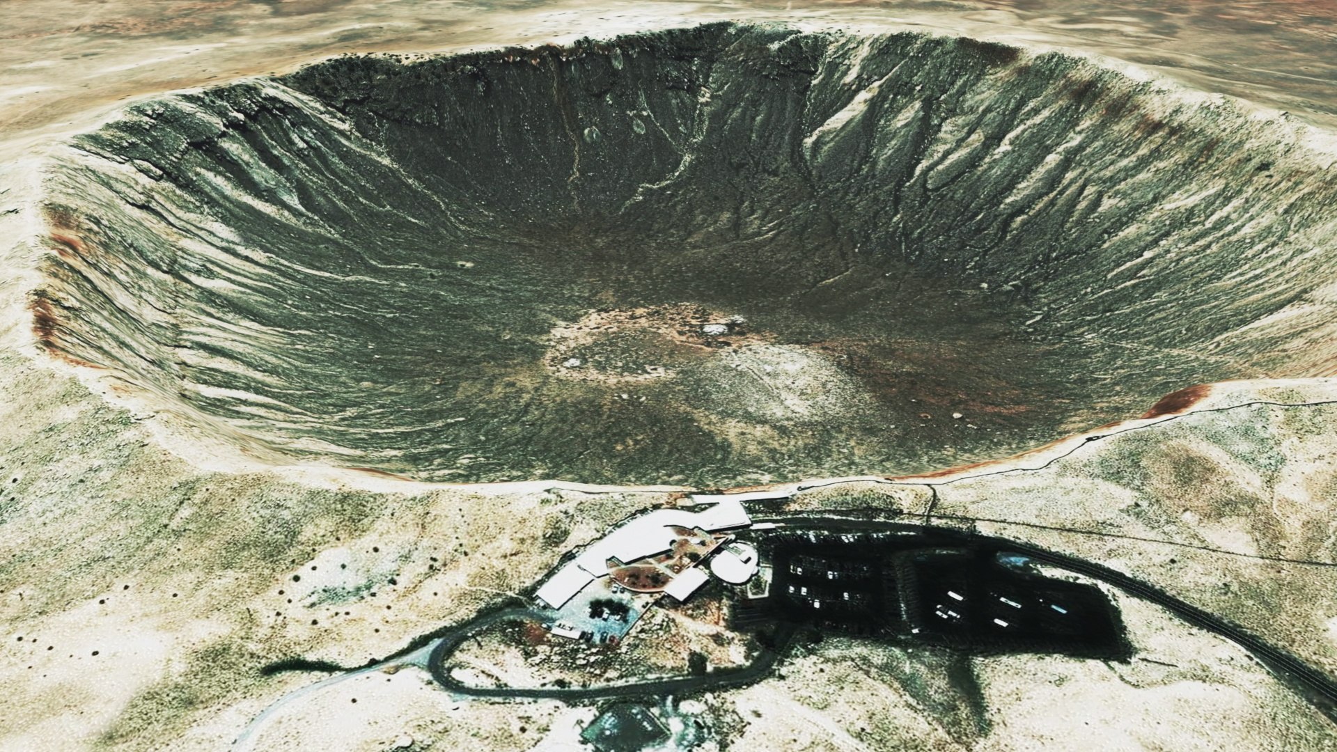 3D model realistic arizona meteor crater - TurboSquid 1429964