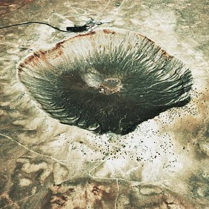 3D model realistic arizona meteor crater