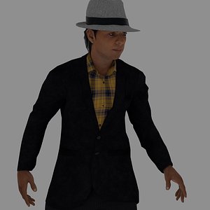 3D character male rigged