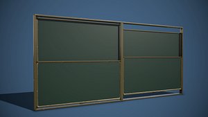green chalkboard 3D