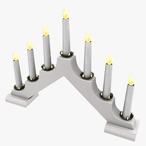 White Christmas Candle Holder
