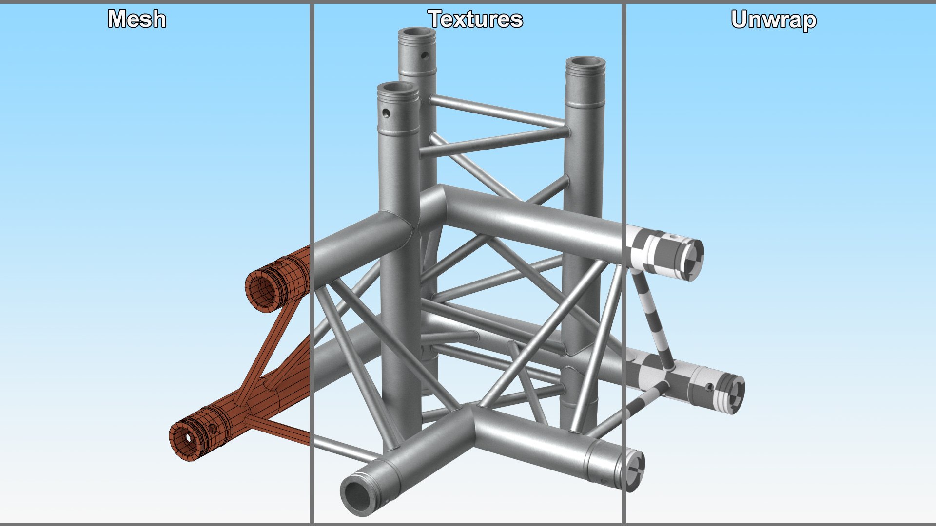 Large Truss Modular Triangular 3D https://p.turbosquid.com/ts-thumb/pv/1wStHd/WA/largetrussmodulartriangularc4dmodel020/jpg/1722866387/1920x1080/fit_q87/9c322b8f762407fa981d8b4c35172e1f5f02a617/largetrussmodulartriangularc4dmodel020.jpg