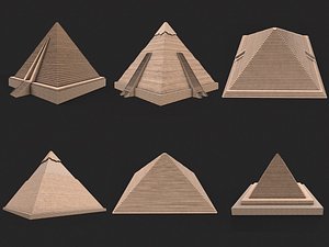 3D Old Egypt Desert Pyramids Collection