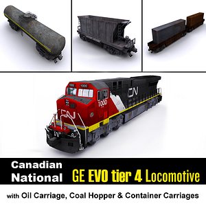 CN Locomotive and Cargo carriage