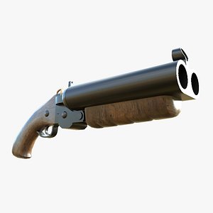 Thumper-Gun II 3D Low Poly-Game Ready Gun Model-014 3D model