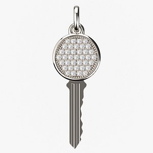 Gemstone key pendant P14 3D print model
