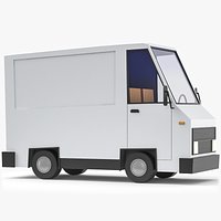 Stylized Van Low Poly 3D Model