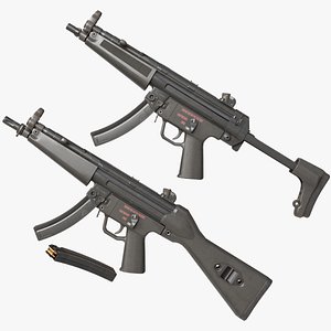 Two Machine Guns15 Black Single Mat All PBR Unity UE Textures