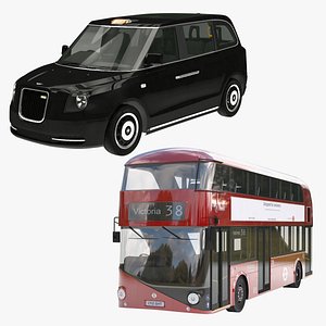 levc taxi bus london 3D model