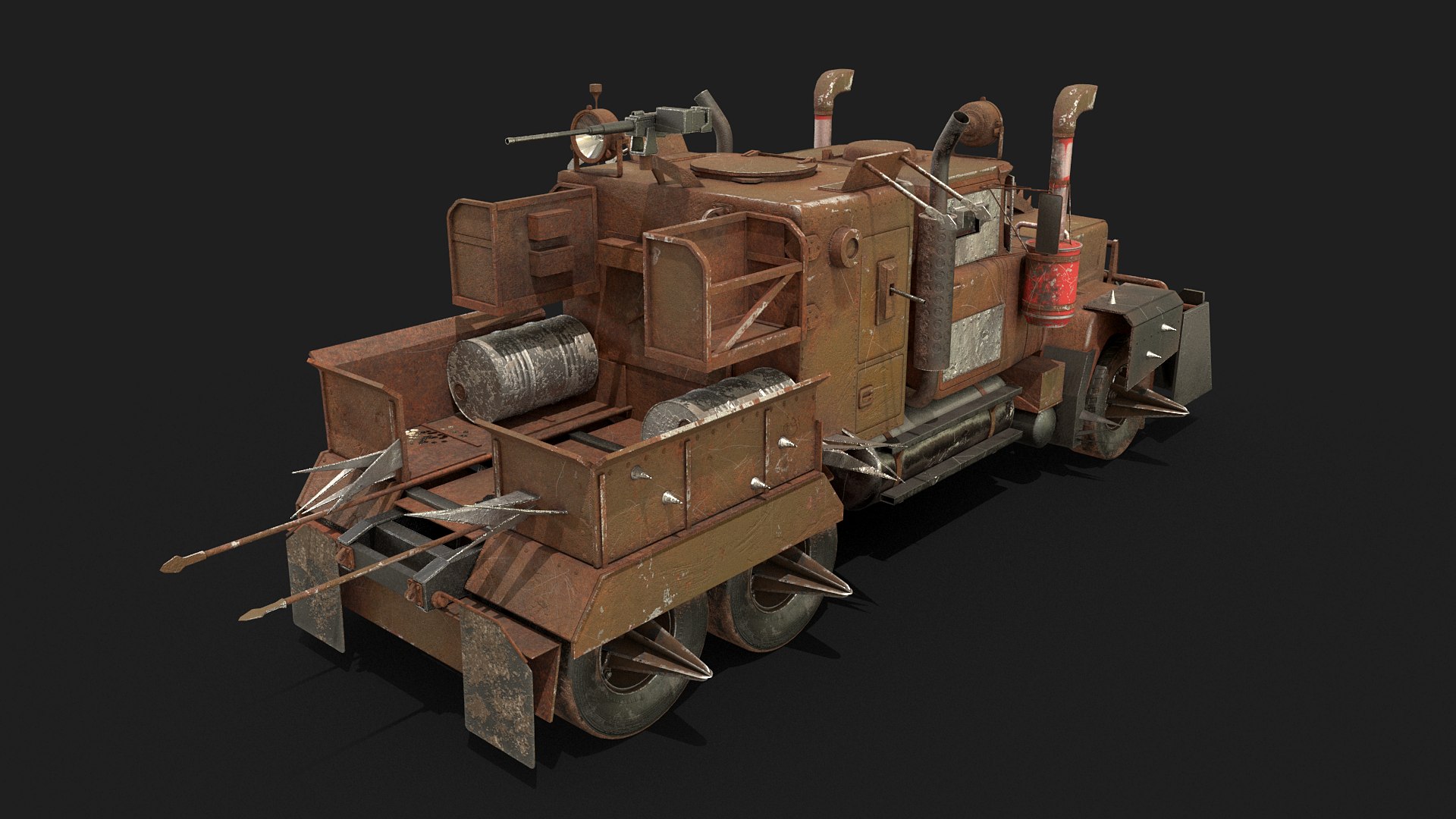 Post Apocalypse Truck Model - TurboSquid 2029545