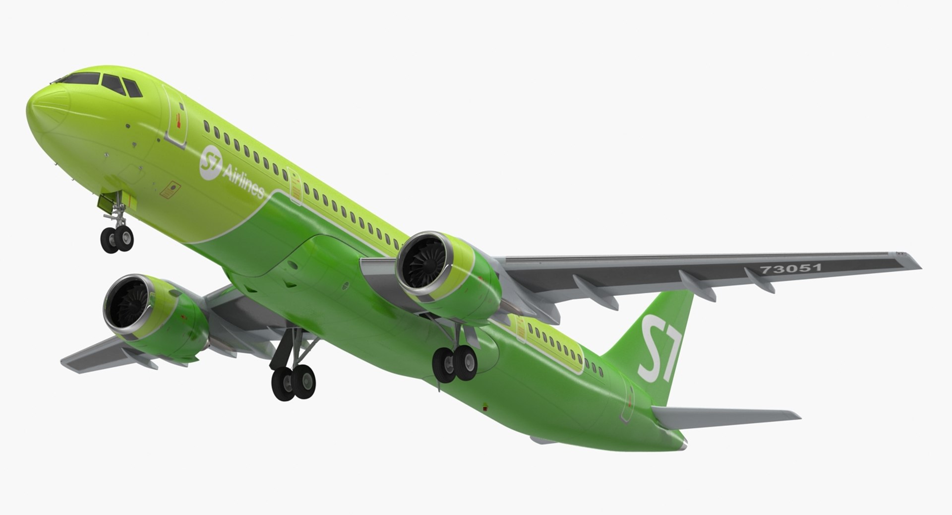 Irkut MC 21 300 S7 Rigged 3D Model 3D model preview