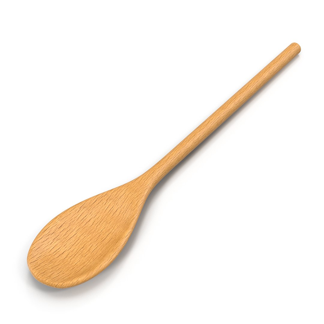 Wooden Spoon 3D model preview