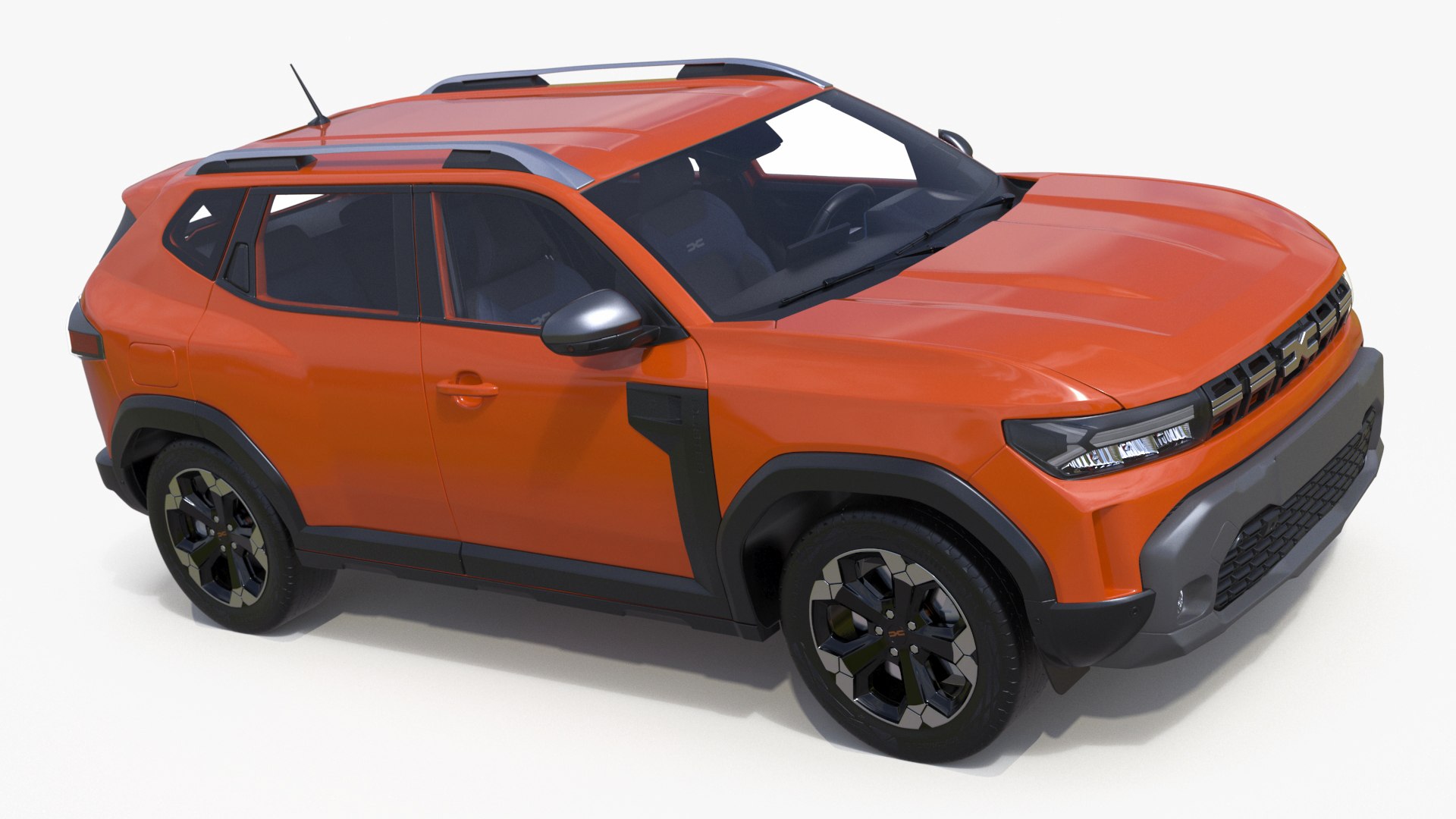 Dacia Duster 2024 Crossover Orange 3D model preview