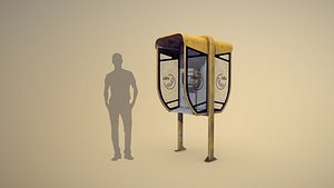 NoviSad PhoneBooth double YELLOW model