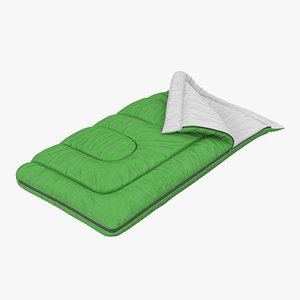 sleeping bag green 3d 3ds