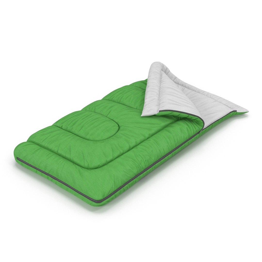 Sleeping Bag Green 3D model preview