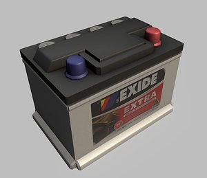 Battery 12 v  low poly