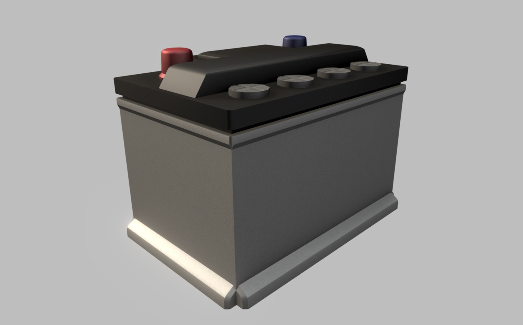 Car Battery 12 V 3d 3ds