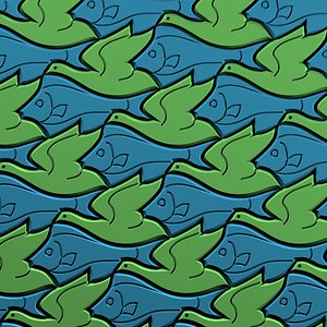 Bird - fish pattern