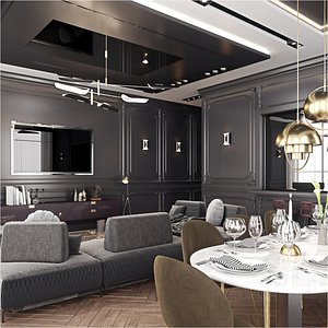 Luxury Living and Dining Room