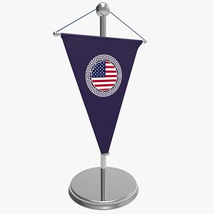 3d model of flag desktop