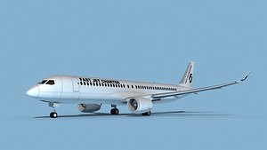 Airbus A220-300 Fast Jet Charter model