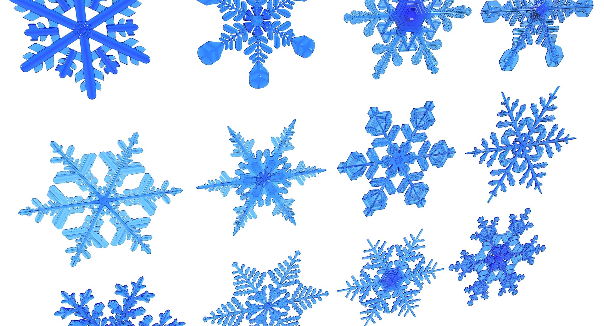 realistic snowflakes set 3D https://p.turbosquid.com/ts-thumb/pv/e30lGH/tE6x95J6/c_0004/jpg/1548259216/1920x1080/fit_q87/12c24f911ac0f96d3f505c0c321ce062ca93fe76/c_0004.jpg