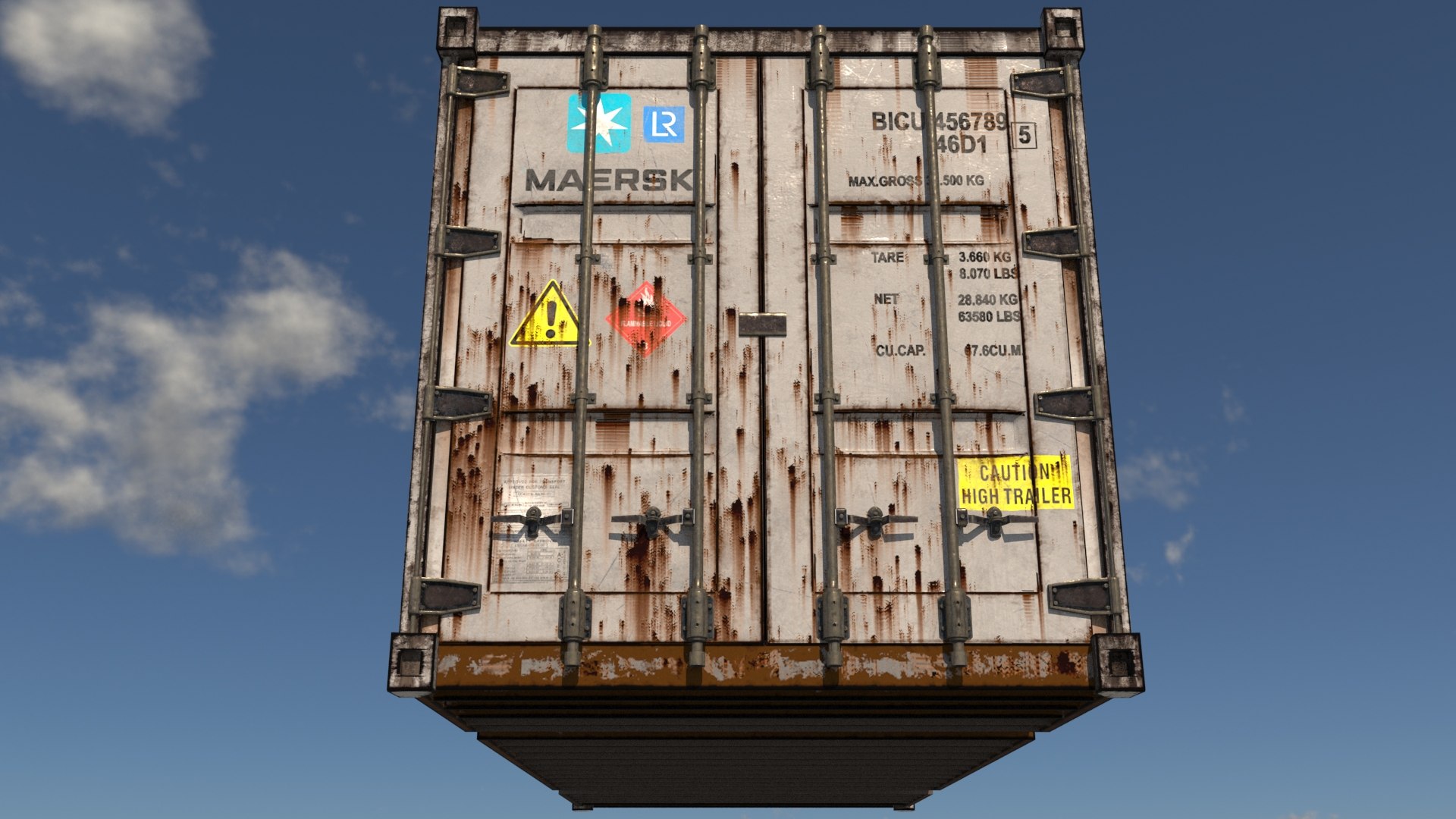 3D model shipping container https://p.turbosquid.com/ts-thumb/pv/eOi6K5/AGneQjcJ/maerskworn8/jpg/1578747055/1920x1080/fit_q87/24c5b74f14ec34ad512d111d821697d375e6da8d/maerskworn8.jpg