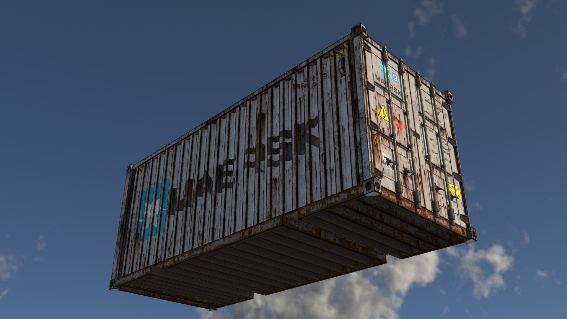 3D model shipping container https://p.turbosquid.com/ts-thumb/pv/eOi6K5/WRBCn1gt/maerskworn6/jpg/1578747055/1920x1080/fit_q87/b03f958cff2dede7b962a2da8028ac3900259b15/maerskworn6.jpg