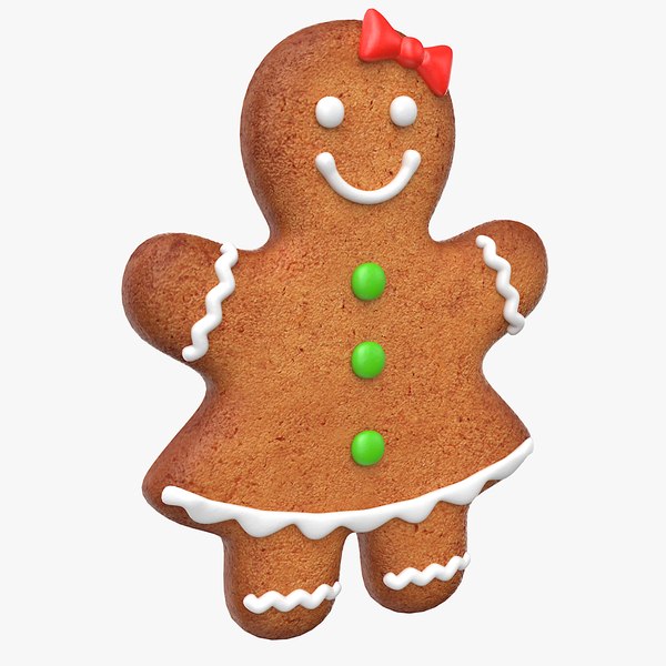 gingerbread cookie ginger 3d max