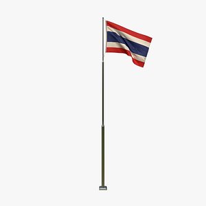3D Animated  Thailand Flag