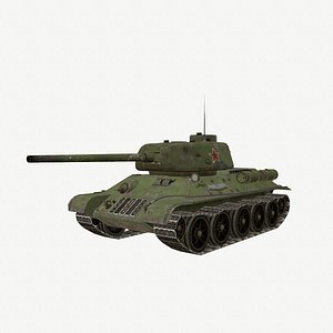 T-34 Soviet Medium Tank Low-poly