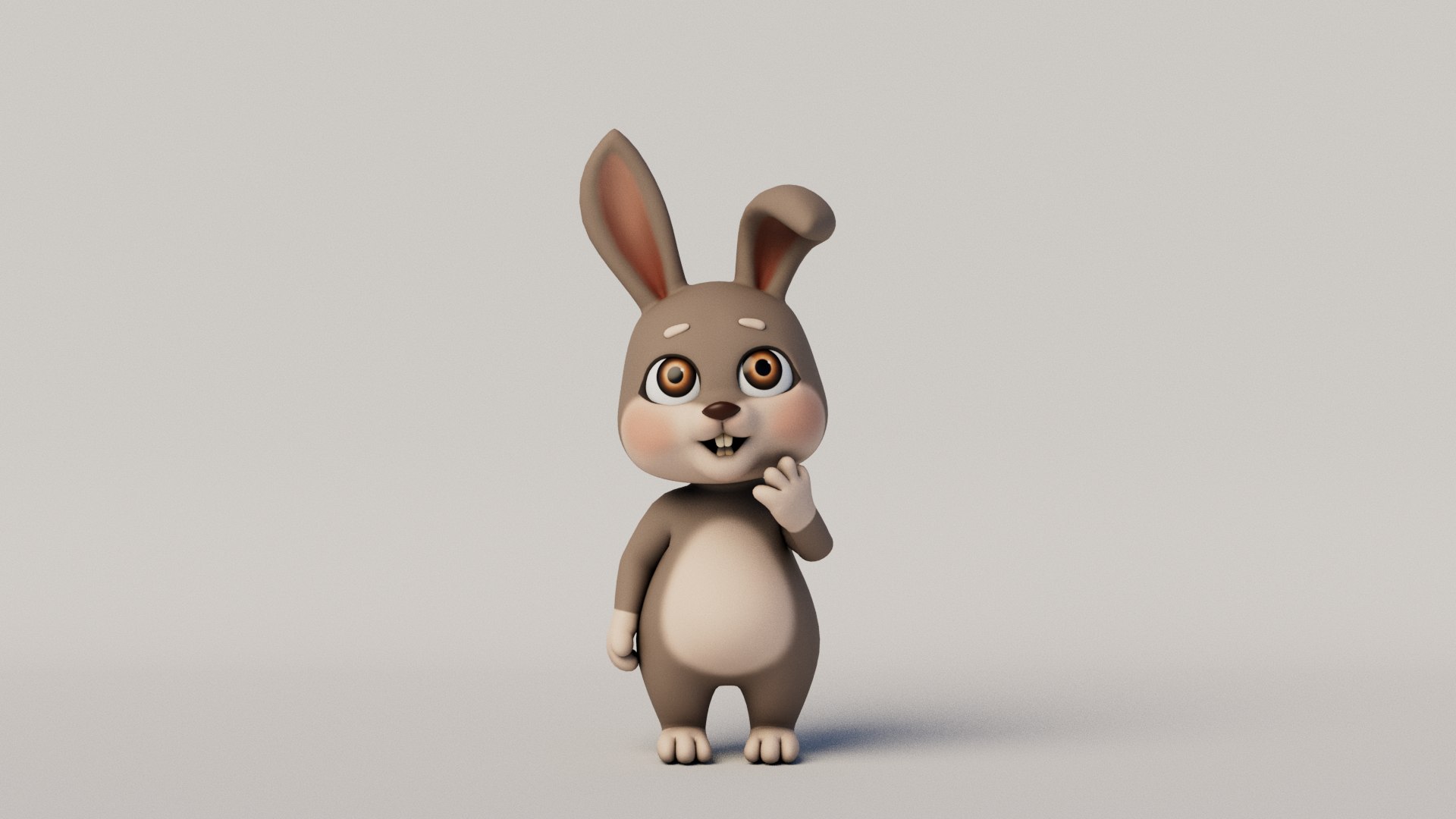 Rigged Cartoon Rabbit 3D Model - TurboSquid 2221529