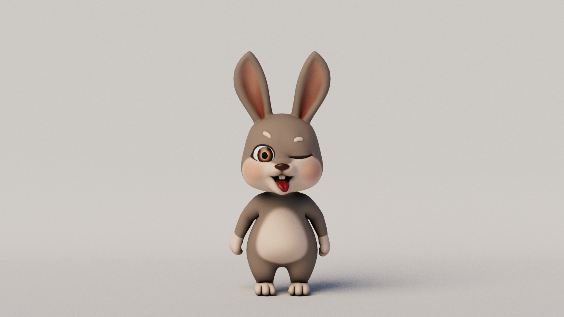 Rigged Cartoon Rabbit 3D Model - TurboSquid 2221529