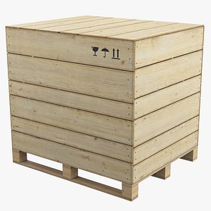 Wooden Box 3D model
