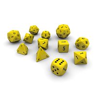 Polyhedral Dice Set - Yellow