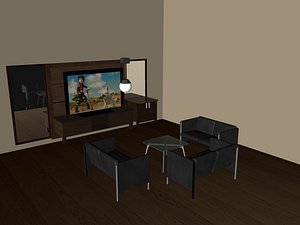 3d living room model