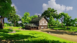 Medieval House 7 With Environment 3D model