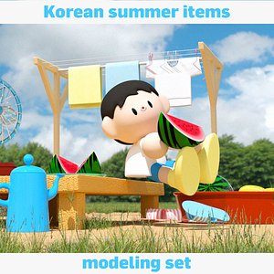 Korean summer item set